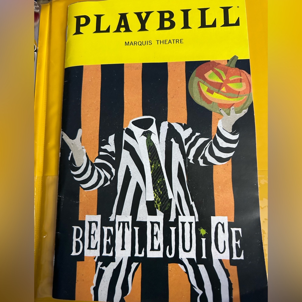 Beetlejuice the musical halloween playbill. In great condition